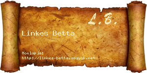 Linkes Betta névjegykártya